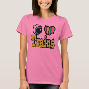 Bright Eye Heart I Love Trains T-Shirt