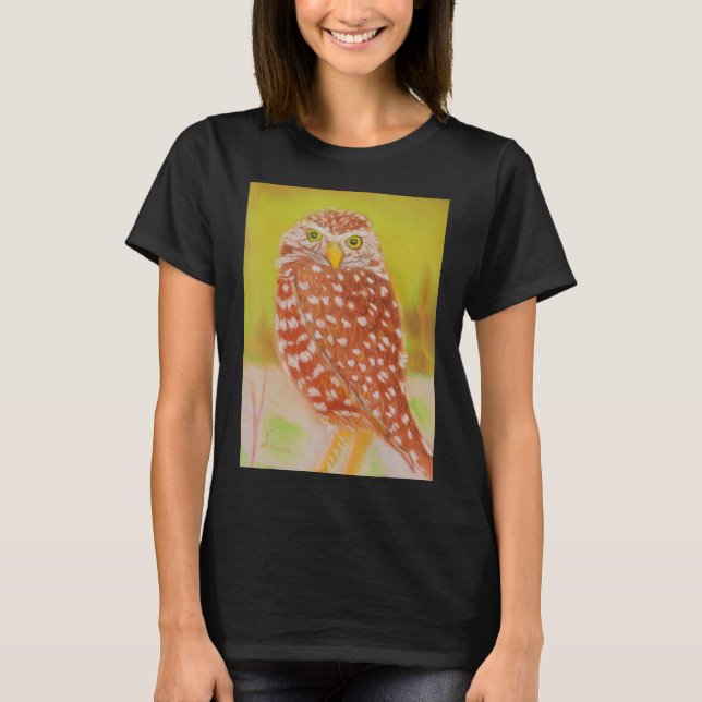 Bright Eyed Burrowing Owl T-Shirt (Front)