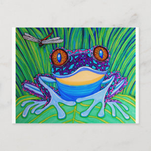 Bright eyed frog postcard