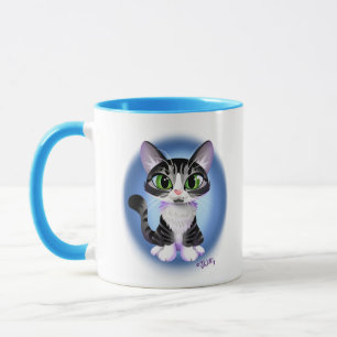 BRIGHT EYED TABBY KITTEN by Jeff Willis Art Mug
