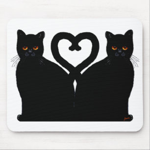 Bright Eyes Heart Mouse Mat