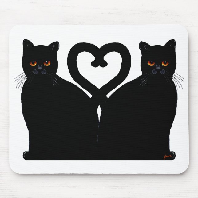 Bright Eyes Heart Mouse Mat (Front)