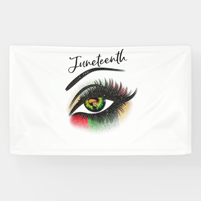Bright Eyes Juneteenth Juneteenth Eye African Banner (Horizontal)
