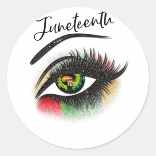 Bright Eyes Juneteenth Juneteenth Eye African Classic Round Sticker