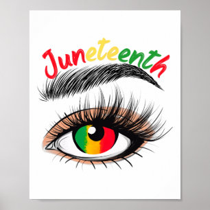 Bright Eyes Juneteenth Shirts Women Men African Am Poster