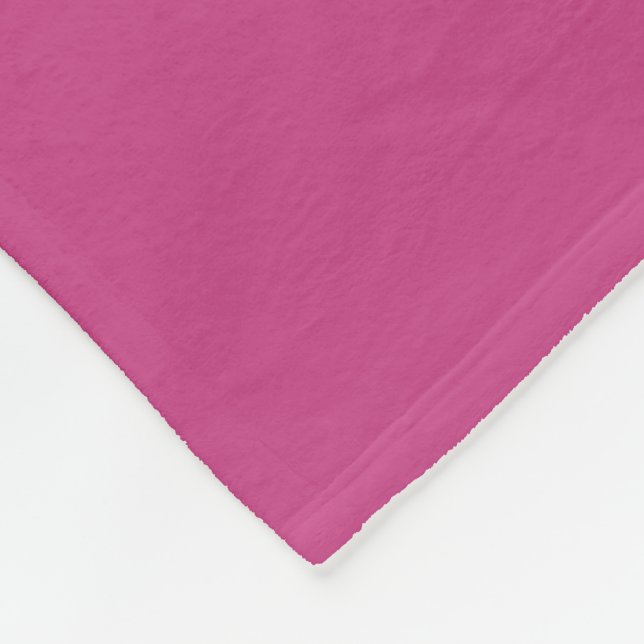 Bright Fall Fuchsia Solid Colour Print Fleece Blanket (Corner)
