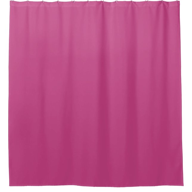 Bright Fall Fuchsia Solid Colour Print Shower Curtain (Front)