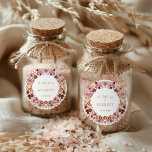 Bright Fall Wildflower Floral Wreath Wedding Classic Round Sticker<br><div class="desc">This elegant design features vibrant, rich fall wildflowers in shades of deep burgundy, blush pink, aubergine and burnt orange. Perfect for couples looking to blend nature-inspired charm with contemporary sophistication. Personalise the sticker with your details. If you want to further re-arrange the style and placement of the text, please press...</div>