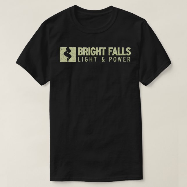 Bright Falls Light amp Power Grunge T-Shirt (Design Front)