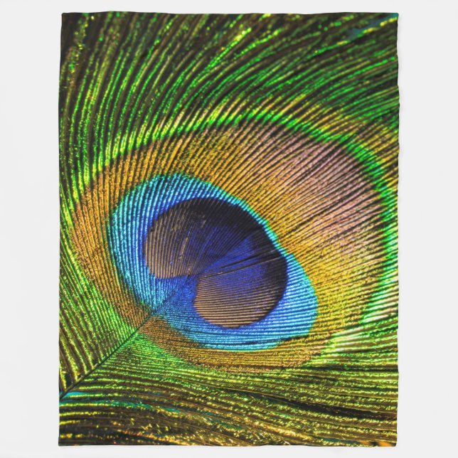 Bright Feather Fleece Blanket (Front)