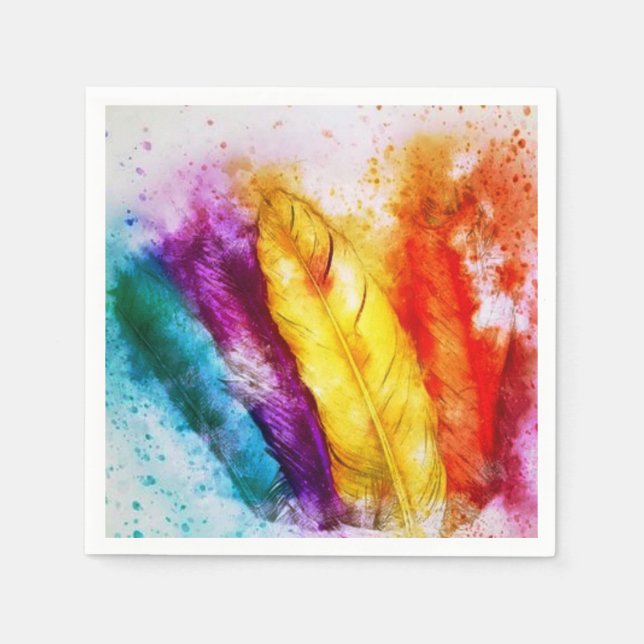 Bright feathers  napkin (Front)