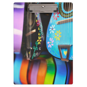 Bright Festive Musical Guitars Clipboard
