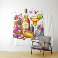 Bright Fiesta Floral Taco & Tequila Wedding Decor