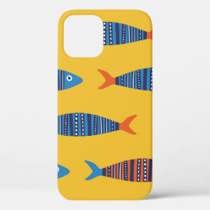 Bright Fishes Underwater Life Illustration iPhone 12 Case