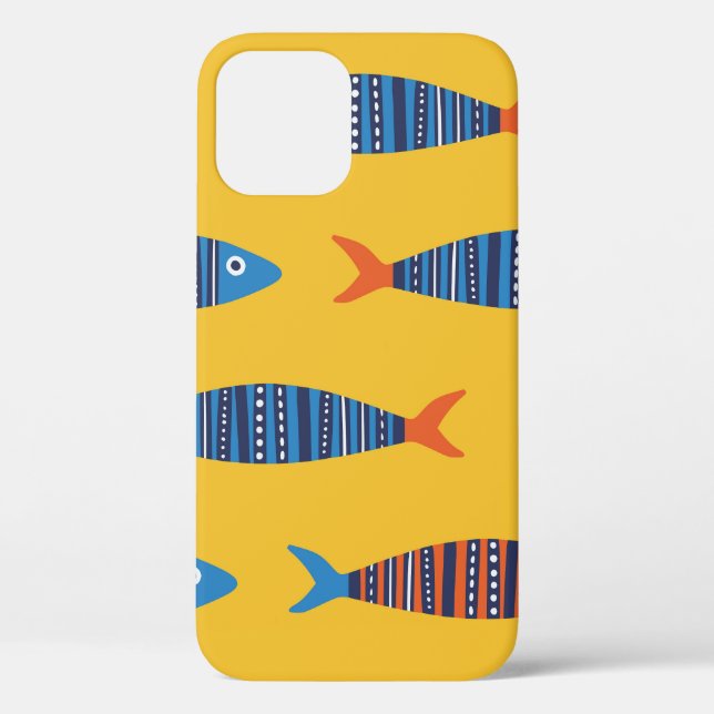 Bright Fishes Underwater Life Illustration Case-Mate iPhone Case (Back)