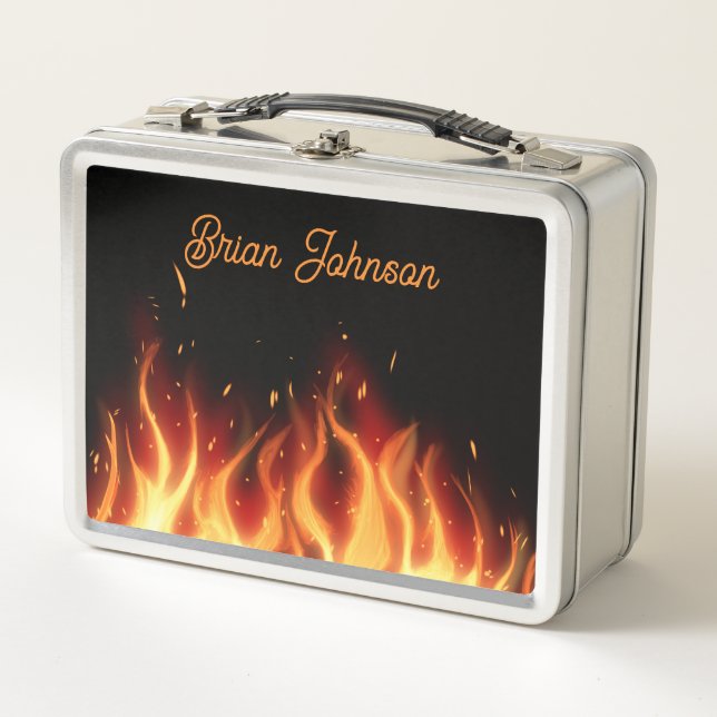 Bright Flames Metal Lunch Box (Front)