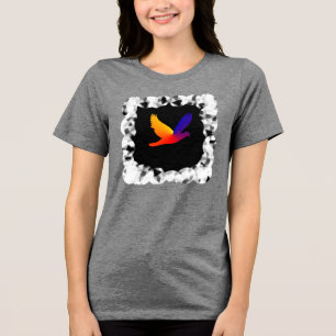 Bright Flight Colourful Bird Tri-Blend Shirt