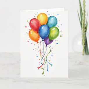 Bright Floating Spheres Card