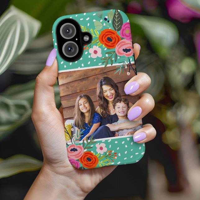 Bright Floral and Dots Custom Photo Case-Mate iPhone Case (Creator Uploaded)