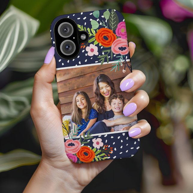 Bright Floral and Dots Custom Photo Case-Mate iPhone Case (Creator Uploaded)