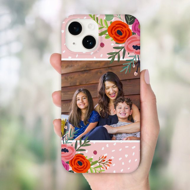 Bright Floral and Dots Custom Photo Case-Mate iPhone Case (Creator Uploaded)