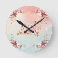 Bright Floral Art, Pink Vintage Flourishing Flower
