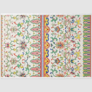 Bright floral asian pattern tissue paper
