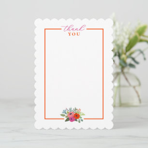 Bright Floral Baby Shower Thank You Card