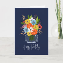 Bright Floral Birthday Card