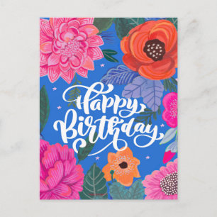 Bright Floral Birthday greeting card