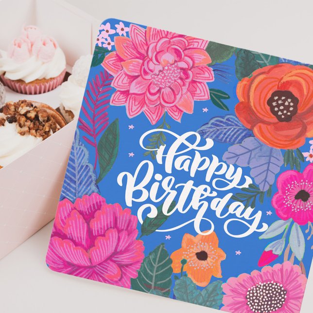 Bright Floral Birthday greeting card (Bright Floral Birthday greeting card)