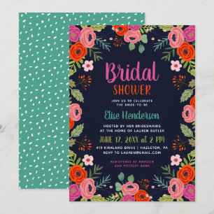 Bright Floral Bridal Shower Invitation