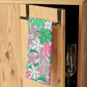 Bright Floral Coastal Tea Towel
