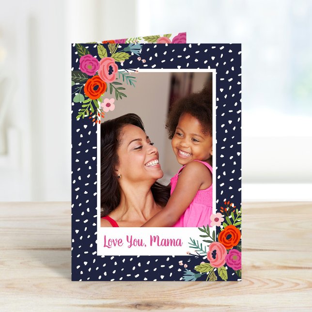 Bright Floral Custom Mother's Day Photo Card (Creator Uploaded)