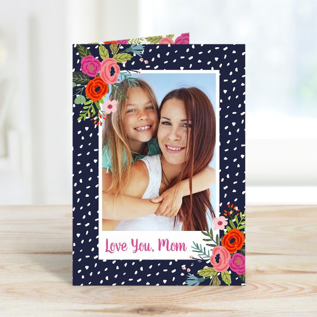 Bright Floral Custom Mother's Day Photo Card (Creator Uploaded)