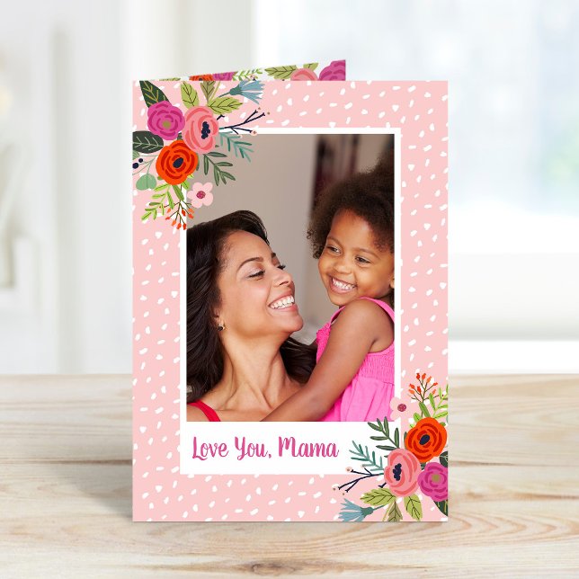 Bright Floral Custom Mother's Day Photo Card (Creator Uploaded)