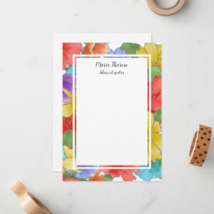 Bright Floral Framed Personalised Notes And Ideas 
