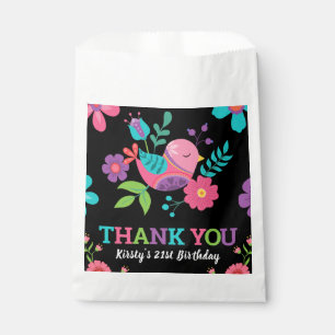 Bright Floral Mexican Fiesta Birthday Party Favour Bags