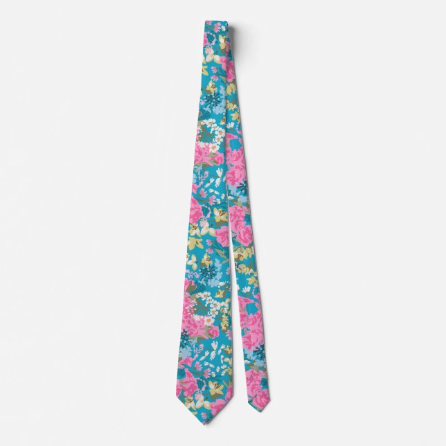 Bright Floral Neck Tie (Front)