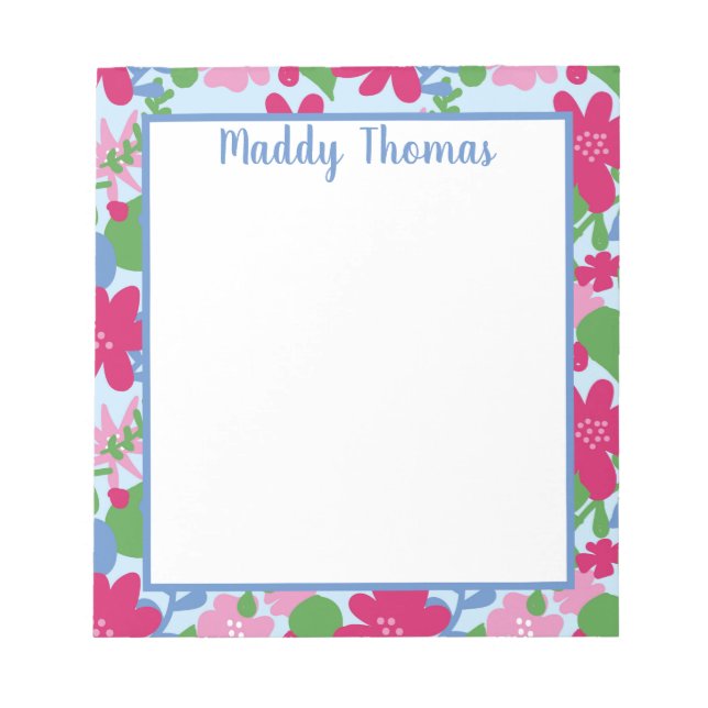 Bright Floral Notepad (Front)