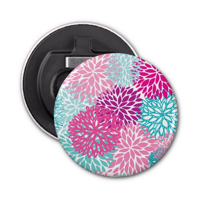 Bright Floral pattern 2 Bottle Opener (Front)