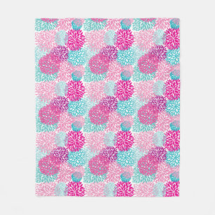 Bright Floral pattern 2 Fleece Blanket