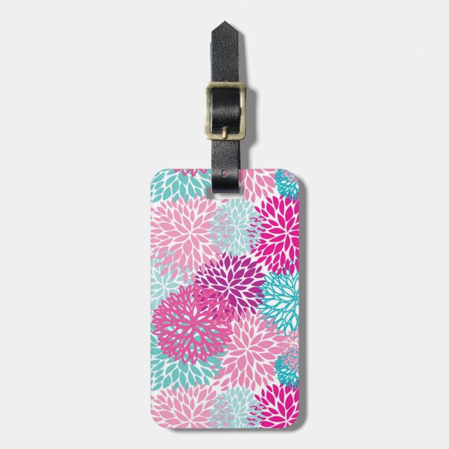 Bright Floral pattern 2 Luggage Tag (Front Vertical)