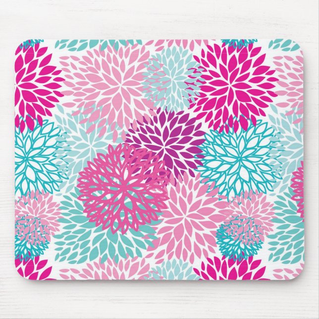 Bright Floral pattern 2 Mouse Mat (Front)