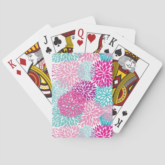 Bright Floral pattern 2 Playing Cards (Back)