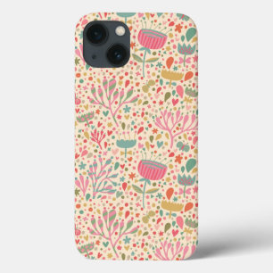 Bright floral pattern iPhone 13 case