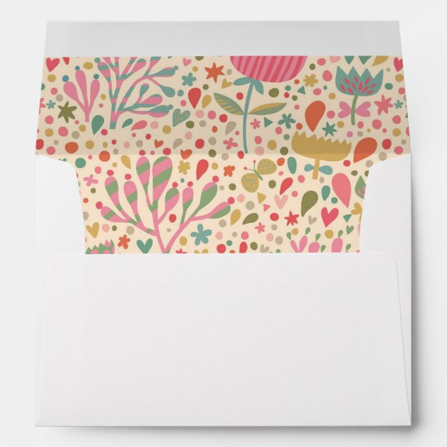 Bright floral pattern envelopes (Back (Bottom))