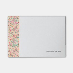 Bright floral pattern post-it notes