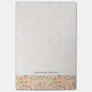 Bright floral pattern post-it notes
