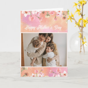 Bright floral Photo Collage Mother's Day for Mum Card